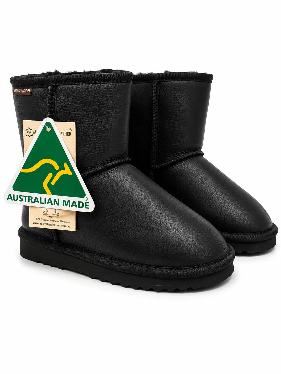 Australian Leather Ugg Mini Leather - Black - AU4
