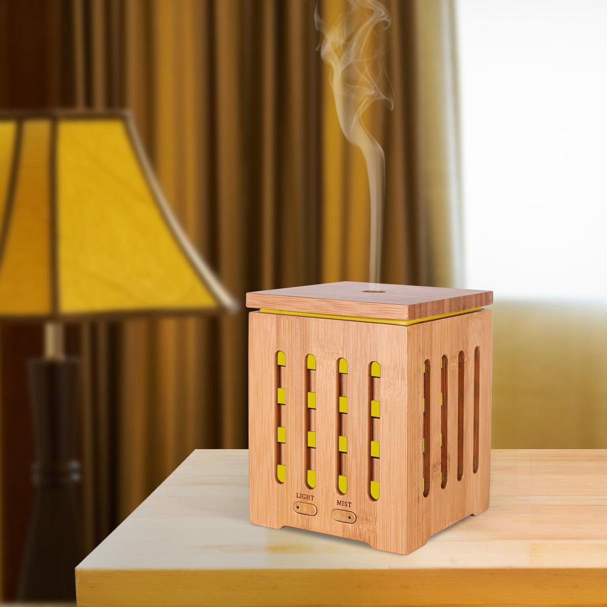 TODO 200Ml Humidifier Aromatherapy Diffuser Ultrasonic 7 Colour Led - Bamboo