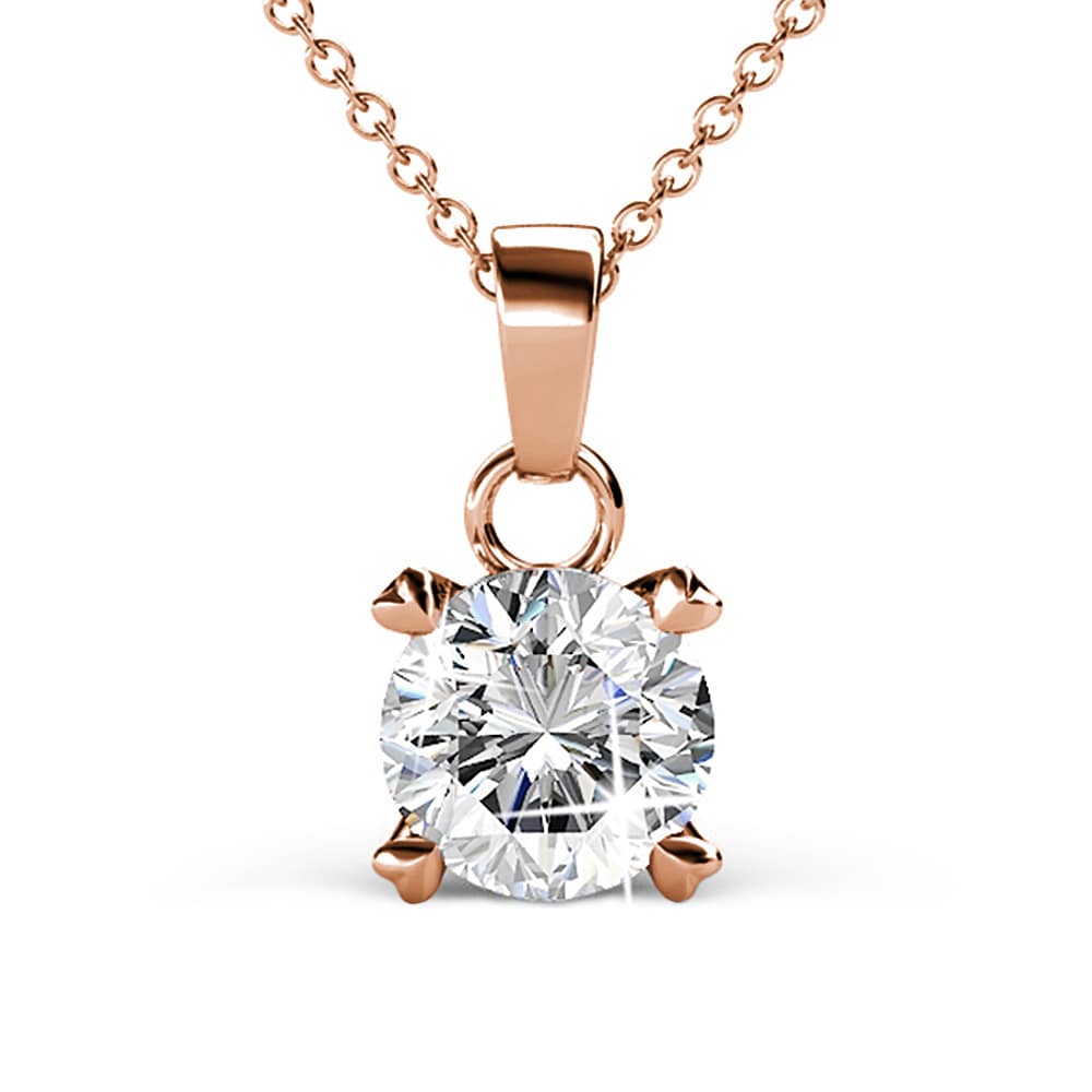 Krystal Couture Solitaire Pendant Necklace Embellished with SWAROVSKI Crystals