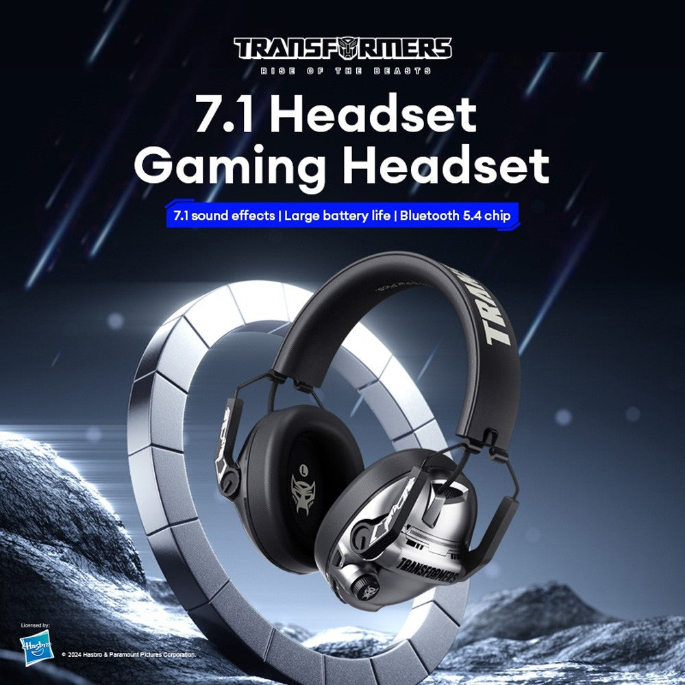 Transformers Wireless Bluetooth Gaming Headset TF-G03 4.2V 1200mAh Rechargeable - Silver Grey
