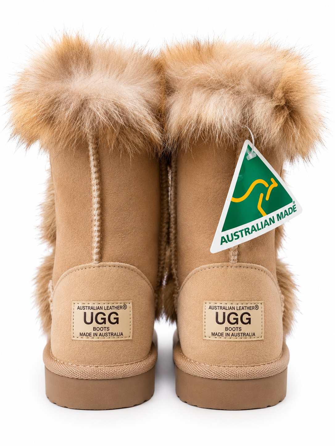 Australian Leather Ugg Fur Short Uggs - Natural - AU5
