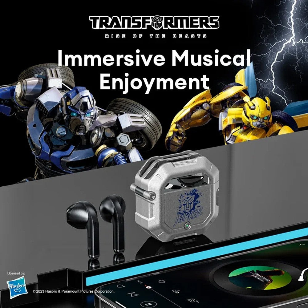 Transformers TWS Wireless Earbud Earphones Bluetooth V5.3 Noise Reduction TF-T12 - Black