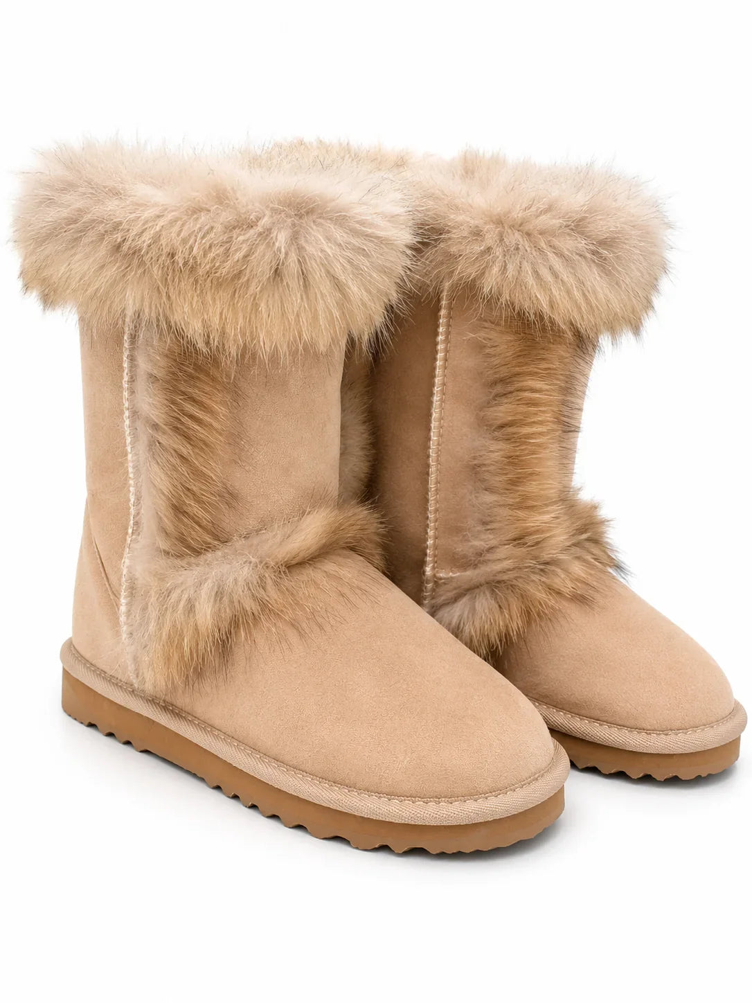 Australian Leather Ugg Fur Short Uggs - Natural - AU5