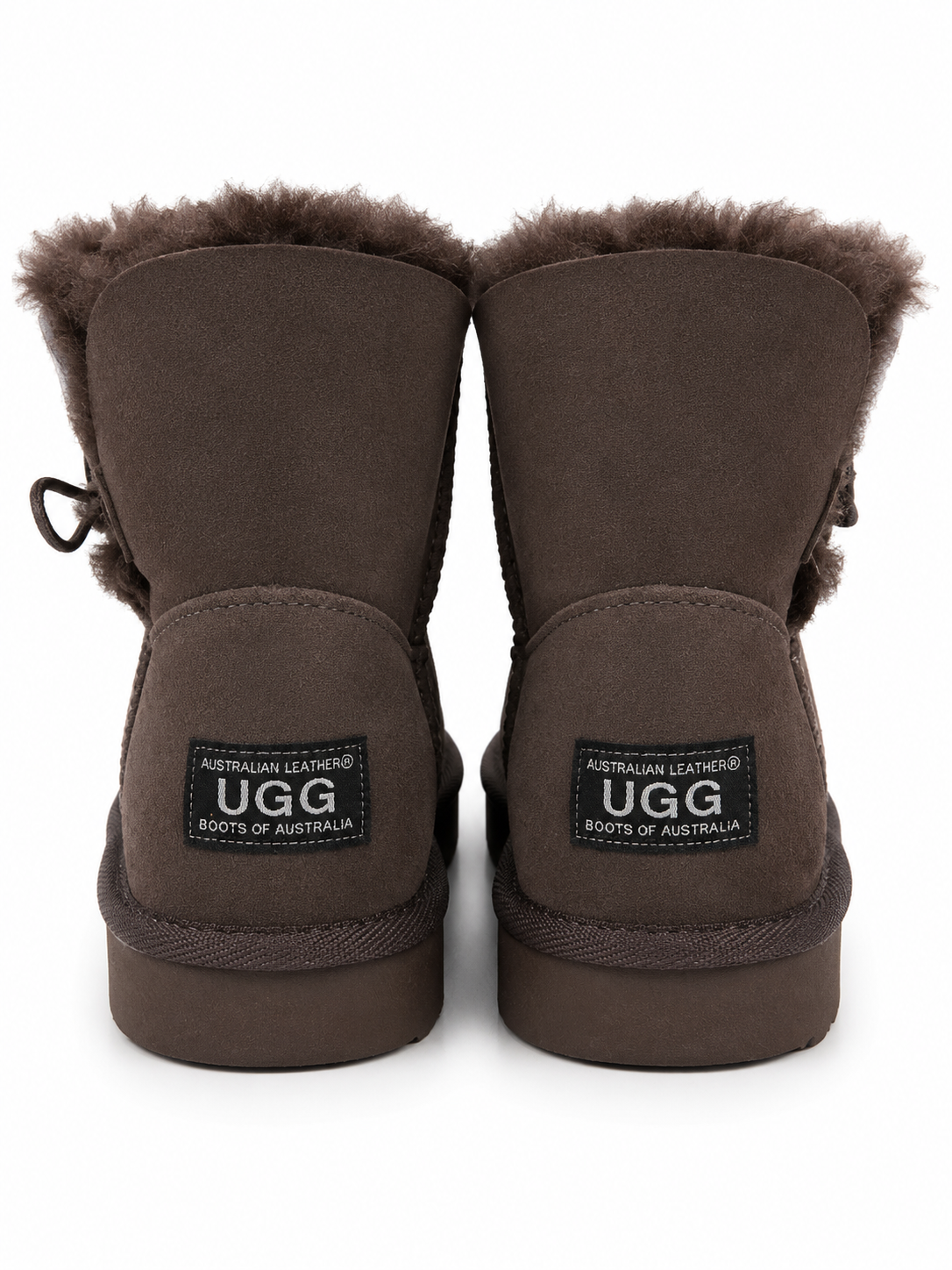 Australian Leather Ugg Mini 1Button Sheepskin - Chocolate - AU6