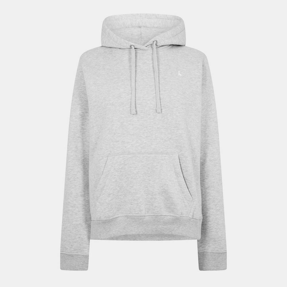 Jack Wills Womens Astbury Pheasant Logo Hoodie - Grey Marle