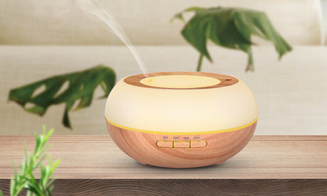 TODO 300Ml Humidifier Aromatherapy Diffuser Ultrasonic 7 Colour Led + Essential Oil - White