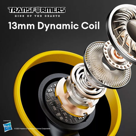 Transformers TWS Wireless Earbud Earphones Bluetooth V5.3 Noise Reduction TF-T12 - Yellow