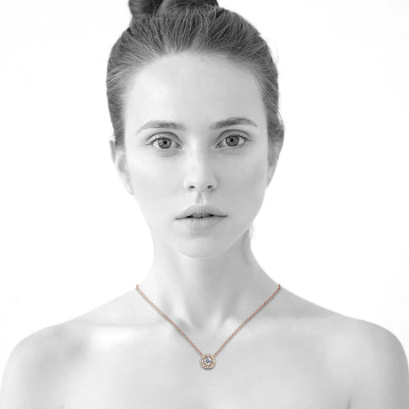 Krystal Couture Minute Oval Crystal Pendant Necklace in Rose Gold Adorned with Crystals from SWAROVSKI