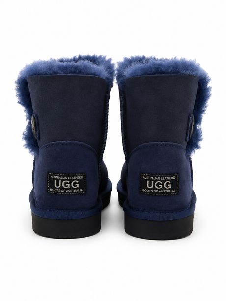 Australian Leather Ugg 1Button Sheepskin - Navy - AU5