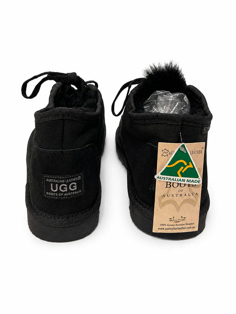 Australian Leather Ugg Boots - Black - AU6