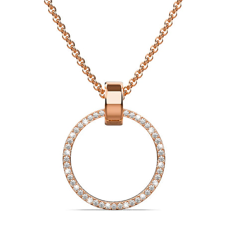 Krystal Couture Orbit of Charm Necklace Embellished with SWAROVSKI Crystal in Rose Gold
