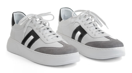 Bosccolo Womens Sneakers - White/Black/Grey