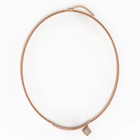 Krystal Couture Sparkling Pendant Necklace in Rose Gold Embellished with Swarovski Crystals