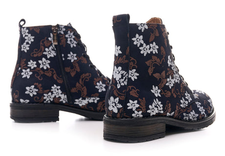Bosccolo Womens Boots - Brown White Flower