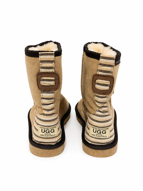 Australian Leather Ugg Mini Stripe Uggs - Natural - AU4