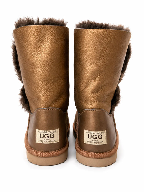 Australian Leather Ugg 1Button Classic Short - Bronze - AU9