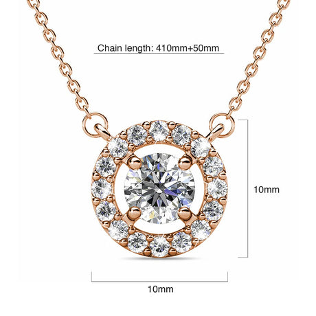 Krystal Couture Minute Oval Crystal Pendant Necklace in Rose Gold Adorned with Crystals from SWAROVSKI