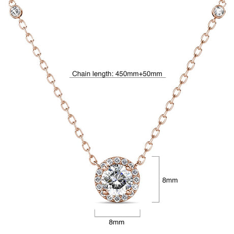 Krystal Couture Sacred Circle Necklace Embellished with Crystals from SWAROVSKI in Rose Gold