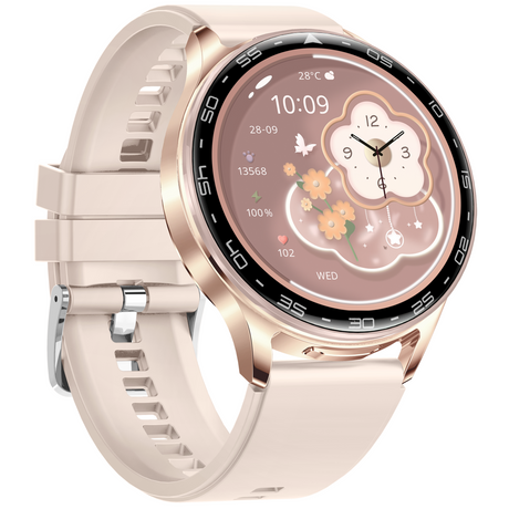 2 in 1 Bluetooth Smart Watch Wireless Earphones 1.39" IPS Touch Screen BT 5.0 - Pink