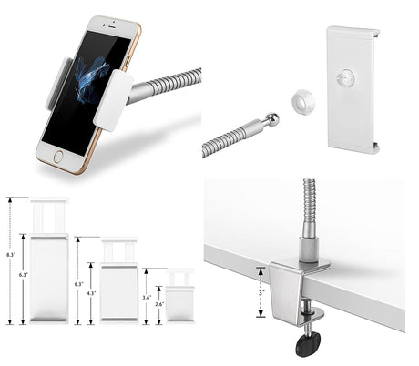 360Â° Rotating 3.5 - 10"  Tablet Pc Phone Mount Holder Durable Metal Gooseneck
