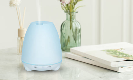 TODO 100Ml Humidifier Aromatherapy Diffuser 7 Colour Led Compact Design + Essential Oil - White