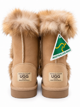 Australian Leather Ugg Fur Short Uggs - Natural - AU5