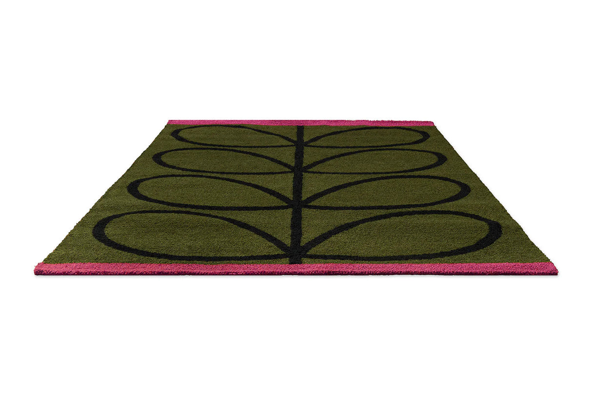 Orla Kiely Linear Stem Olive 464407 Outdoor Rug