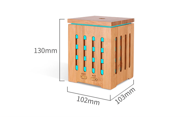TODO 200Ml Humidifier Aromatherapy Diffuser Ultrasonic 7 Colour Led - Bamboo