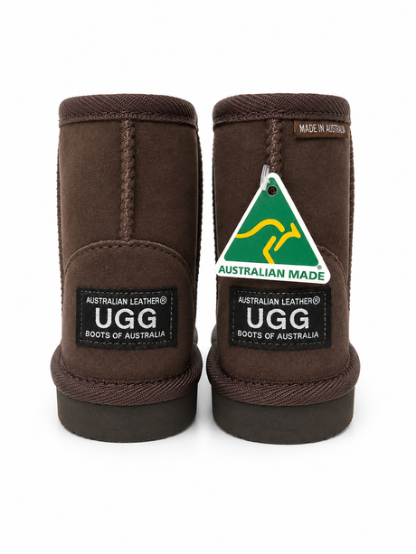 Australian Leather Ugg Kids Classic Short - Chocolate - AU8
