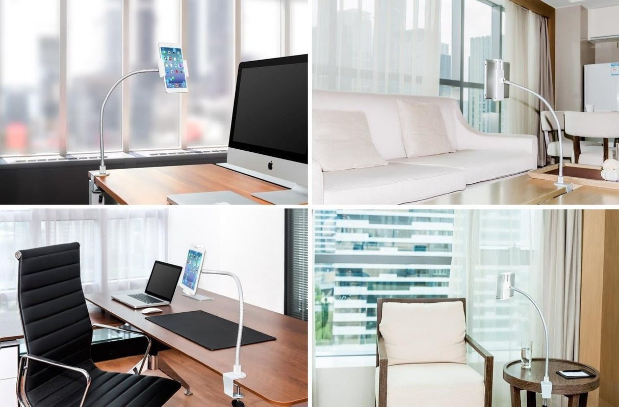360Â° Rotating 3.5 - 10"  Tablet Pc Phone Mount Holder Durable Metal Gooseneck