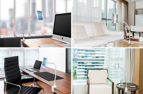 360Â° Rotating 3.5 - 10"  Tablet Pc Phone Mount Holder Durable Metal Gooseneck