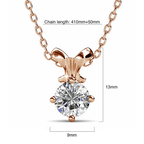 Krystal Couture Treasure Bling Pendant Necklace in Rose Gold Embellished with Crystals from SWAROVSKI