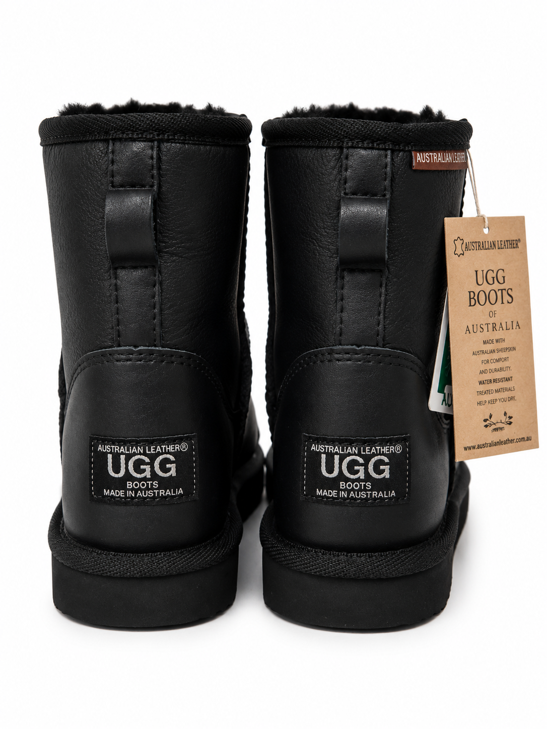 Australian Leather Ugg Mini Leather - Black - AU4