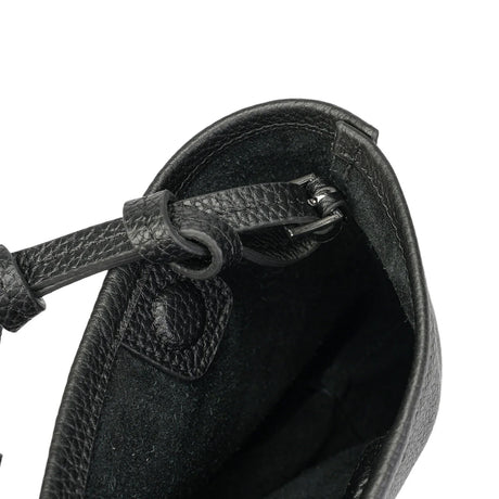 BAMEI Genuine Tuscany Leather Mini Bucket Bag - Black