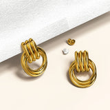 Bullion Gold Elara Gold Layered Stud Earrings