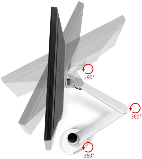 TODO Aluminium Dual Laptop + Monitor Stand Desk Clamp Mount Bracket VESA 75-100mm 2 Arm