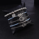 Bohemian 5-Piece Charm Bead Bracelet Set