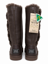 Australian Leather Ugg Napa 3Button Leather - Chocolate - AU5